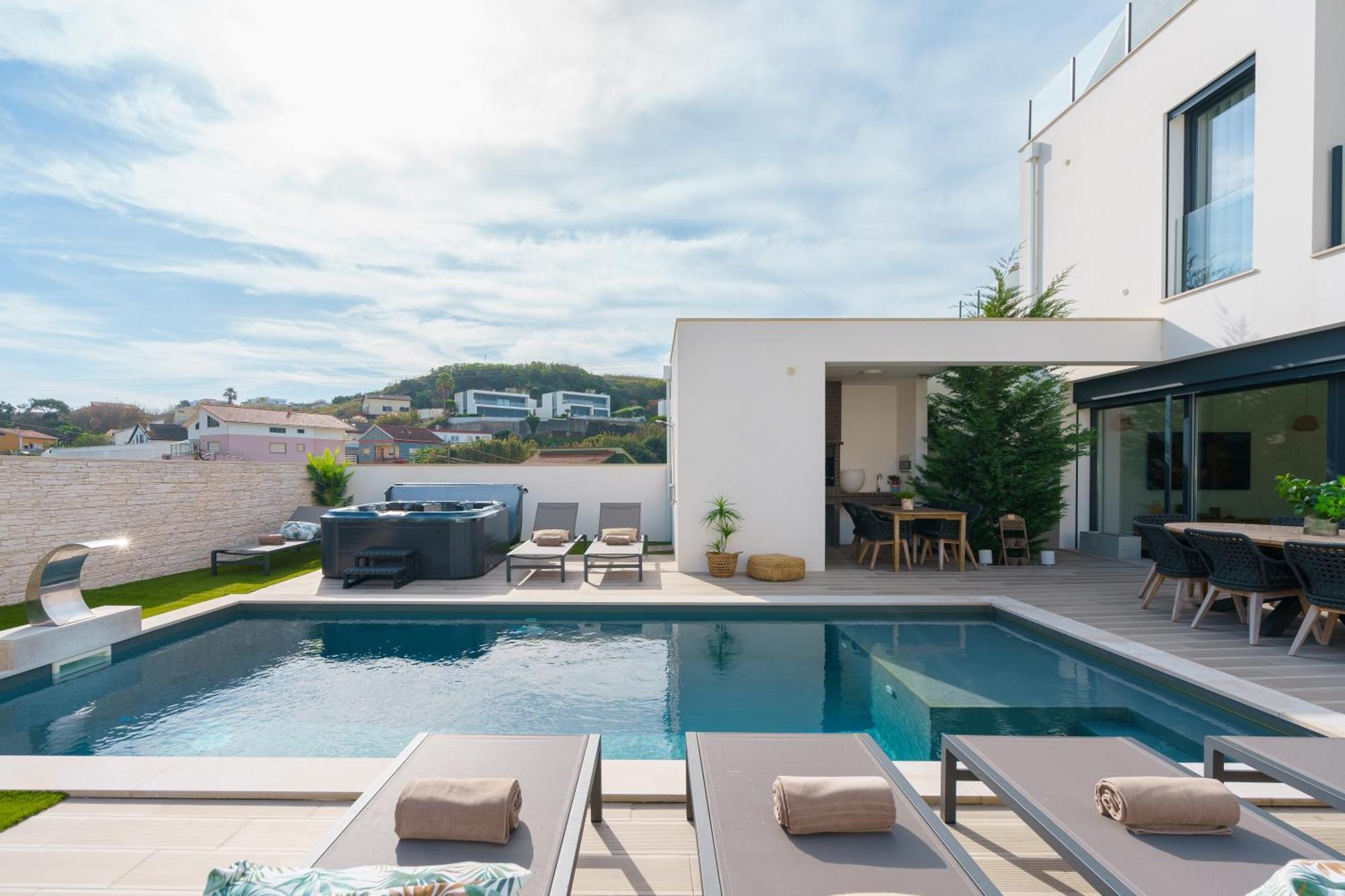 Paradise Villa, Luxury Villa Near The Beach Ribamar  Buitenkant foto
